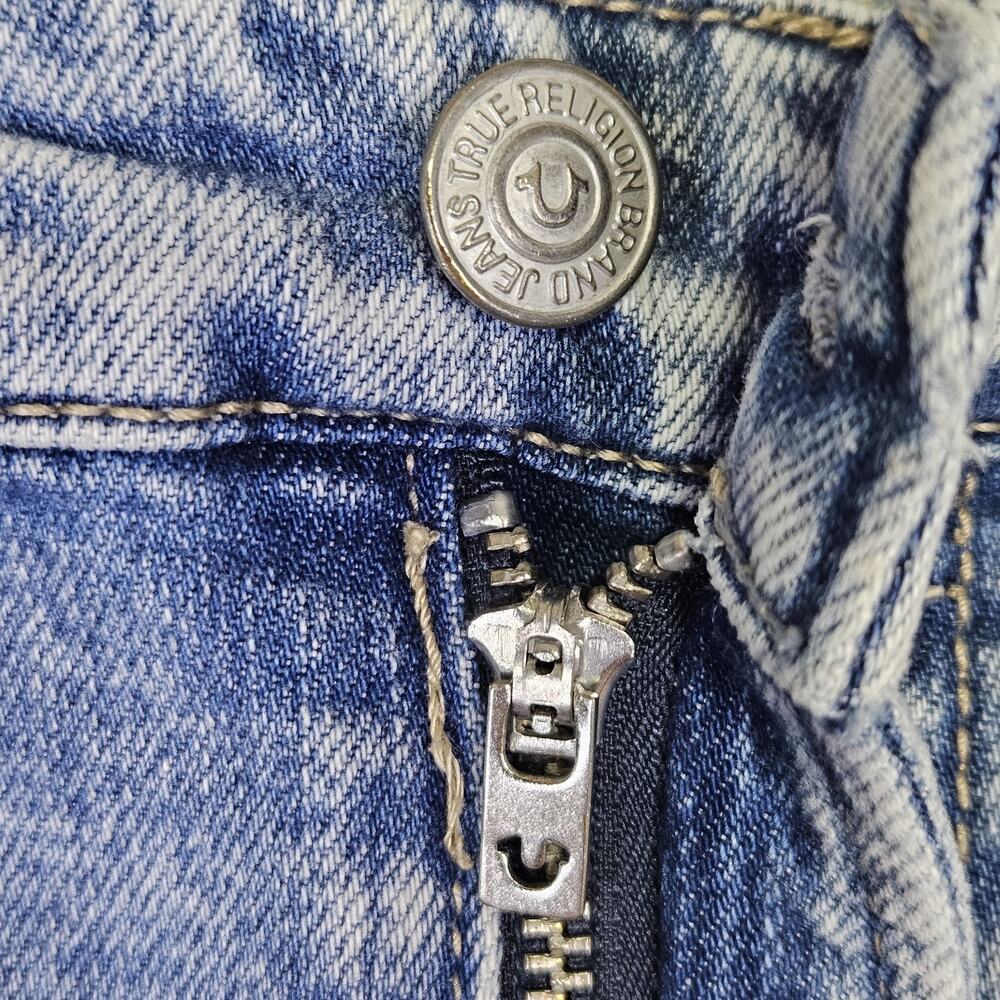 True Religion Womens 29 Jean Halle High Rise Stonewash Stretch Distressed Retro - Picture 8 of 16